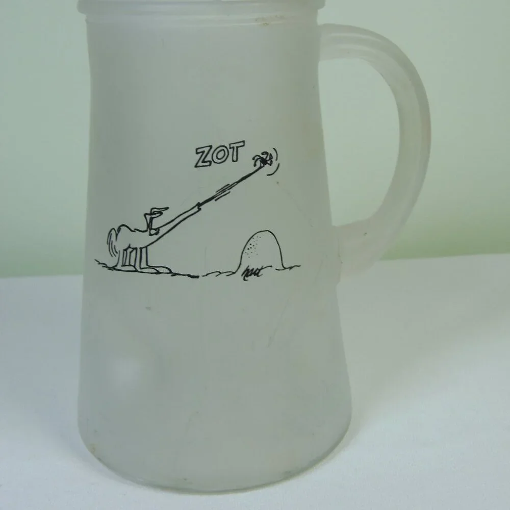 Vintage 1970's‎ Zot Pitcher Promotional Barware Nostalgia Cartoon 48-64oz